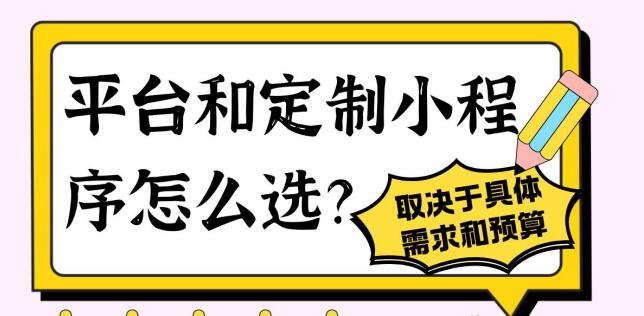 平台和定制小程序怎么选？