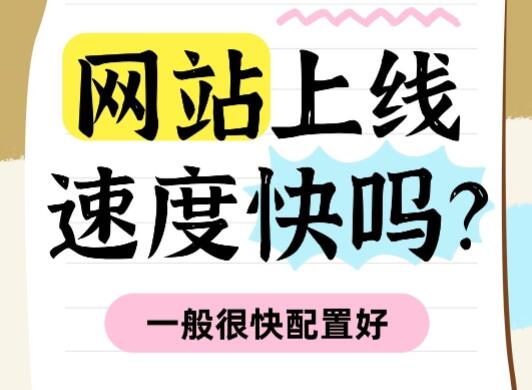 网站上线速度快吗?所有准备工作做好,上线配置很快的