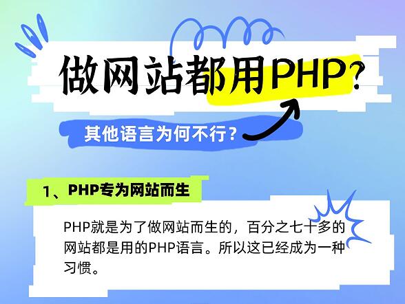 做网站都用PHP语言?用其他程序不行吗?